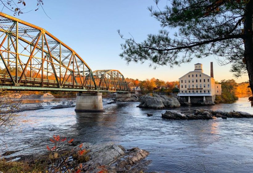 Mills on the Androscoggin River near Brunswick Maine